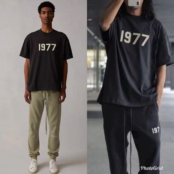 FEAR OF GOD ESSENTIALS 1977 T-SHIRT in Iron - Picture 4 of 13